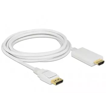 Vaizdo kabelio adapteris DeLOCK 83819 3m DisplayPort HDMI Baltas