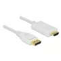 Vaizdo kabelio adapteris DeLOCK 83819 3m DisplayPort HDMI Baltas