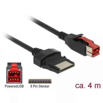 PowerUSB kabelis DeLOCK 85480 4m Juodas