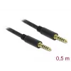 Garso kabelis DeLOCK 85790 0,5 m 4,4 mm juodas