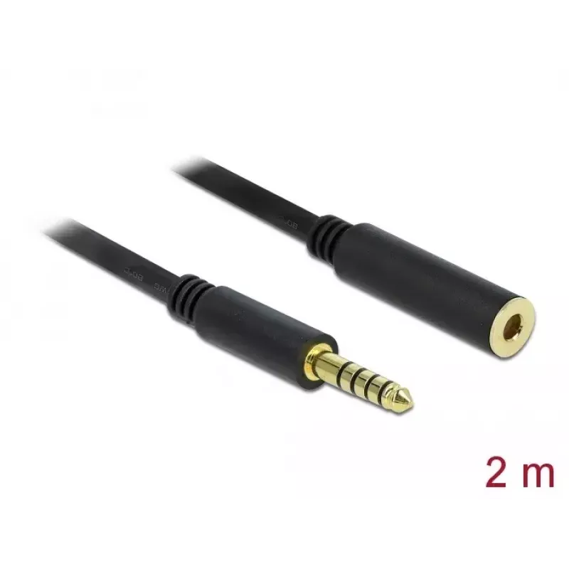 Garso ilginimo laidas DeLOCK 85797 2 m 4,4 mm juodas