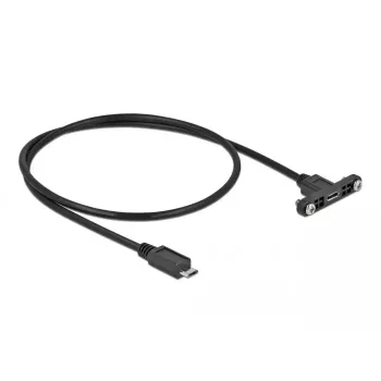 DeLOCK USB 2.0 Micro-B moteriškas skydinis kištukas į Micro-B vyrišką 0,5 m
