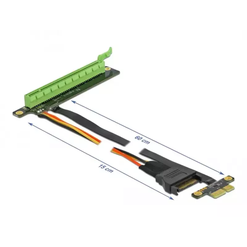 DeLOCK Riser PCI Express x1 į x16 su lanksčiu kabeliu 80 cm