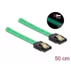 SATA laidas DeLOCK 82069 0,5 m SATA 7 kontaktų žalias