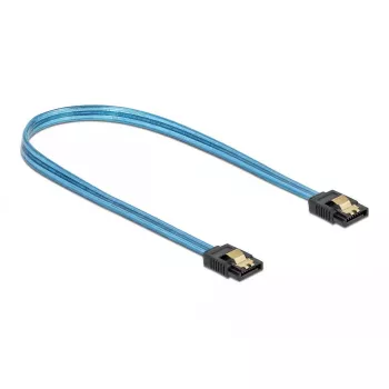 SATA kabelis DeLOCK 82133 UV švytėjimo efektas mėlynas 70 cm