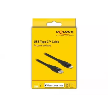 Duomenų ir įkrovimo laidas USB Type-C – Lightning DeLOCK 86638