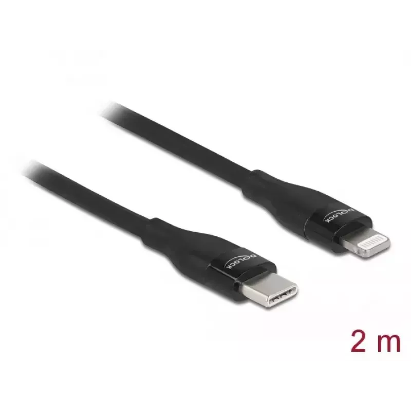 Duomenų ir įkrovimo laidas USB Type-C – Lightning DeLOCK 86638