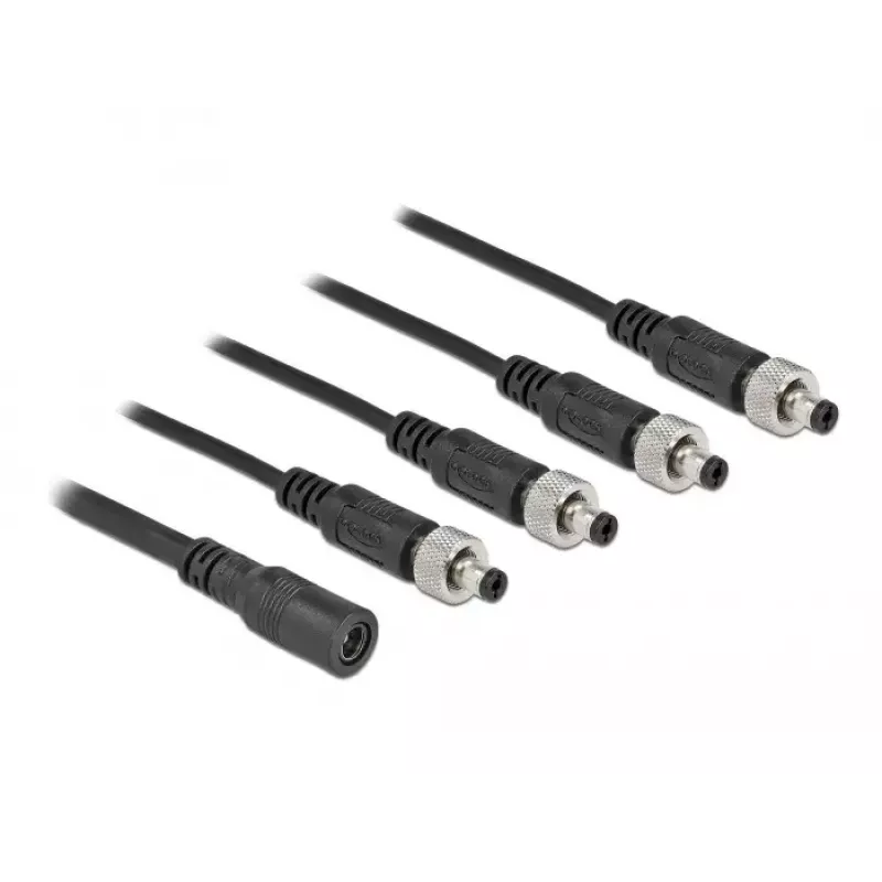 Kabelio skirstytuvas DeLOCK 86588 5,5 x 2,1 mm 1x lizdas į 4x kištukai prisukami