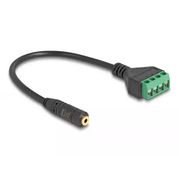 Garso laidas DeLOCK 66294 0,2 m 2,5 mm lizdas į gnybtą juodas