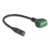 Garso laidas DeLOCK 66295 0,2 m 2,5 mm lizdas terminalas juoda žalia