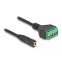 Garso laidas DeLOCK 66295 0,2 m 2,5 mm lizdas terminalas juoda žalia