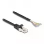 DeLOCK Laidas RJ50 kištukas į atvirus laidų galus S/FTP 2 m juodas