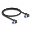 DeLOCK RJ45 tinklo kabelis Cat.6A S/FTP stačiu kampu 3 m juodas