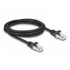 DeLOCK RJ50 laidas, vyriškas į vyrišką, S/FTP, 2 m, juodas