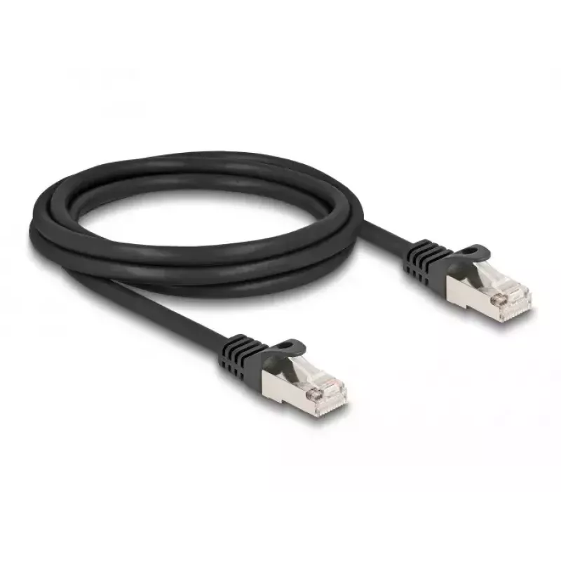 DeLOCK RJ50 laidas, vyriškas į vyrišką, S/FTP, 2 m, juodas