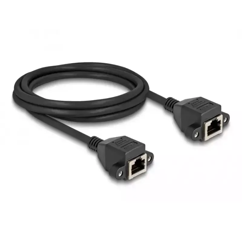 DeLOCK RJ50 ilginimo laidas moteriškas-moteriškas S/FTP 2 m juodas