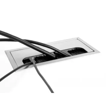 Kabelių pravedimo dangtelis DELOCK 66863 sidabrinis 80×300×28 mm 1 vnt.