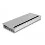 Kabelių pravedimo anga DELOCK 66864 stalams, sidabrinė, 120×300×28 mm