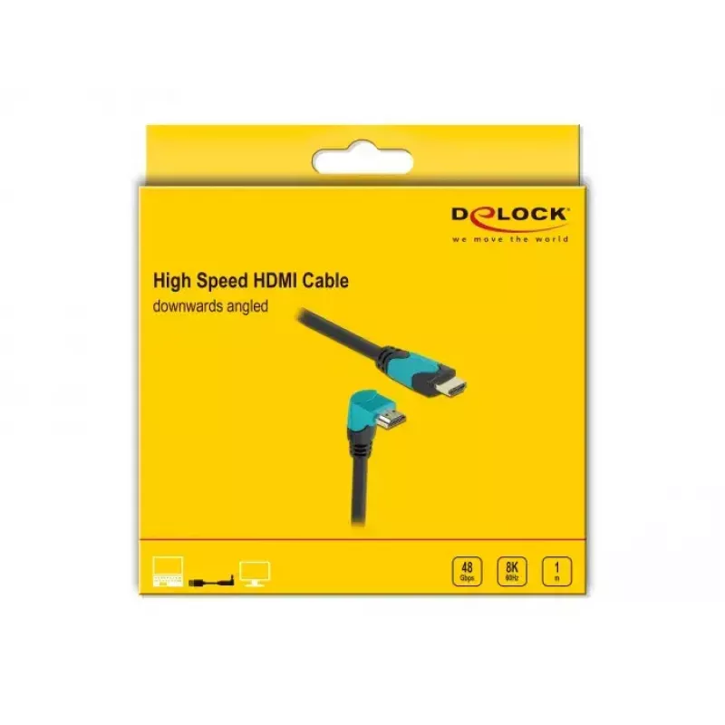 HDMI kabelis DeLOCK 86991 1 m HDMI Type A standartinis juodas mėlynas