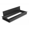 DeLOCK kabelio pravedimo įdėklas su šepetėliu ir dangteliu stalui 300 x 120 x 28 mm juodas