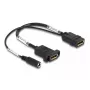 DeLOCK DisplayPort kabelis 4K 60 Hz su DC maitinimo įvadu 0,30 m skydinis montavimas