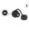DeLOCK USB 2.0 jungtis Type-B moteriška į Type-A moterišką IP68 juoda