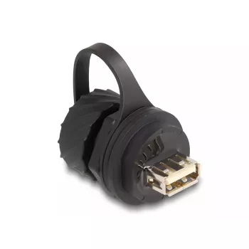DeLOCK USB 2.0 jungtis Type-B moteriška į Type-A moterišką IP68 juoda
