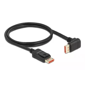 DisplayPort kabelis DeLOCK 8K 60 Hz 1 m tiesus kištukas į žemyn nukreiptą 90° kištuką