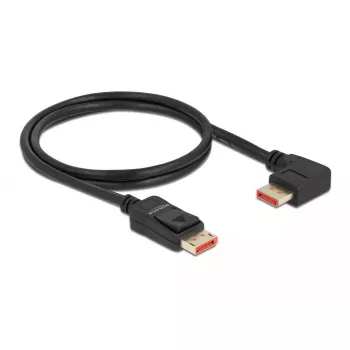 DisplayPort kabelis DeLOCK 8K 60 Hz 1 m vyriškas į vyrišką 90° kampu