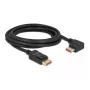 DisplayPort kabelis DeLOCK 8K 60 Hz 3 m tiesus kištukas į 90° kampu