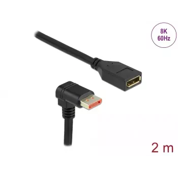 DisplayPort ilginimo kabelis DeLOCK 87091 2m 90° kampu žemyn