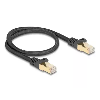 Tinklo kabelis DeLOCK RJ45 80316 kištukas į kištuką Cat.6A 0,5 m juodas