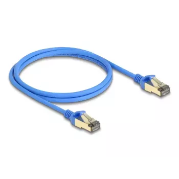 DeLOCK RJ45 tinklo kabelis Cat.8.1 F/FTP plonas 1 m mėlynas