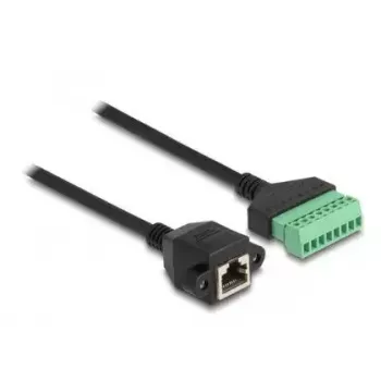 DeLOCK RJ45 kabelis Cat.6 moteriškas į gnybtų bloką adapteris 2 m