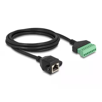 DeLOCK RJ45 kabelis Cat.6 moteriškas į gnybtų bloką adapteris 2 m