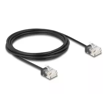 DeLOCK RJ45 Cat.6 UTP Ultra Slim tinklo kabelis 3 m juodas