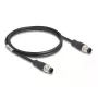 DeLOCK M12 D koduotas kabelis Cat5e 1 m juodas