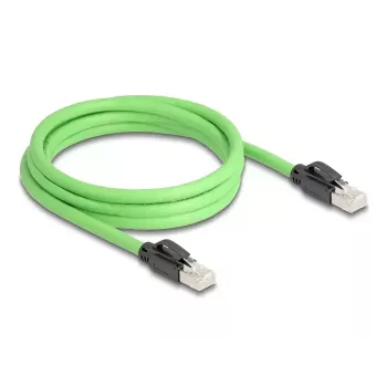 DeLOCK 80890 RJ-45 Cat6a tinklo kabelis 2 m juodas/žalias