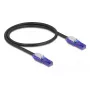 DeLOCK 80925 RJ-45 Cat6 0,5 m juodai violetinis tinklo kabelis