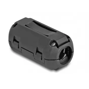 Ferito žiedas su užsegimu DELOCK 80946, juodas, 35 × 19,5 × 18 mm, pakuotė po 2 vnt.