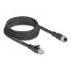 Tinklo kabelis DeLOCK 80591 M12 – RJ-45 Cat5e 3 m juodas