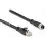 DeLOCK 80590 pramoninis tinklo kabelis M12 – RJ-45 Cat5e 2 m juodas