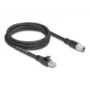 Tinklo kabelis DeLOCK 80579 M12 – RJ-45 Cat5e 2 m Juodas