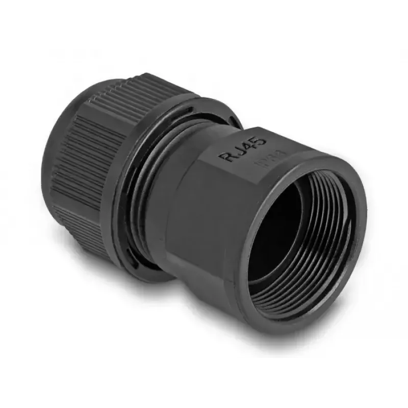 DeLOCK RJ45 praėjimo mova IP67 vandeniui atspari juoda