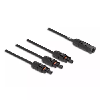 DeLOCK DL4 saulės skirstytuvas 1x kištukas į 3x lizdą 35 cm juodas