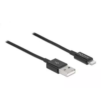 USB duomenų ir įkrovimo kabelis DeLOCK 83002 1 m juodas