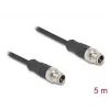 Tinklo kabelis DeLOCK M12 X-koduotas 8 kontaktų vyriškas į vyrą Cat5e 5 m juodas