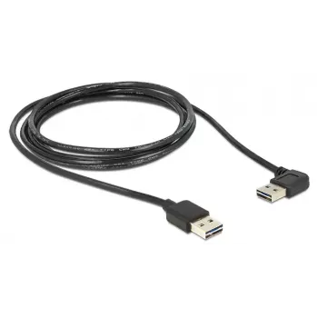 USB laidas DeLOCK 3m USB 2.0 A kištukas/kištukas 90°