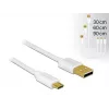 Delock USB 2.0 Type-A – Micro-B duomenų ir įkrovimo kabelis, 3 dalių rinkinys, baltas