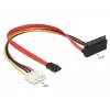 SATA kabelis DeLOCK 85514 0,3 m 1x Molex 4 kontaktų 1x SATA 22 kontaktų 1x SATA 7 kontaktų